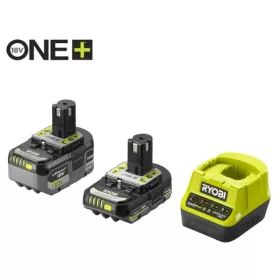   Ryobi RC18120-242X 18V ONE+ kompakt töltő és 2 db Lithium+ Li-ion akkumulátor, 18 V, 4.0 Ah, 2.0 Ah