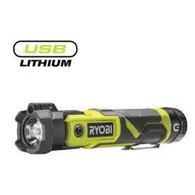   Ryobi RLP4-0 akkus forgófejes zseblámpa lézerrel (akku és USB kábel nélkül) - 4V