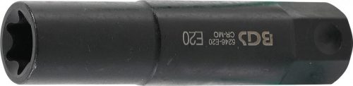 BGS technic E-Torx dugókulcs, E20, 100mm hosszú, 22mm-es hatszög befogás (BGS 5246-E20)