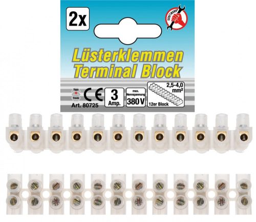 Kraftmann Sorkapocs 2.5mm², 2 db 12-es blokk (BGS 80725)