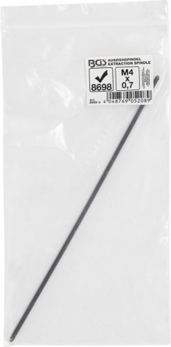 BGS technic Kihúzó orsó izzító gyertya elektródához | a BGS 8698 törött izzítógyertya eltávolító készlethez | M4 x 0,7 x 100 mm (BGS 8698-5)