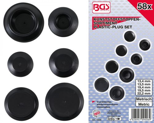 BGS technic 58 részes műanyag dugó készlet, Ø 10-22.2 mm (BGS 9406)