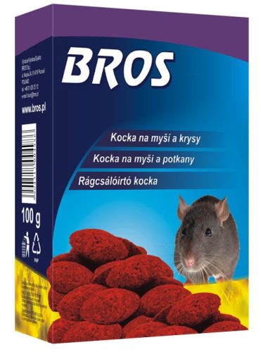 Bros Paraffinos rágcsálóirtó kocka 100 gr.