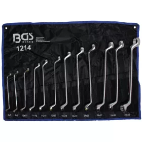   BGS technic 12 részes mély, hajlított csillagkulcs készlet 6x7 - 30x32 mm (BGS 1214)
