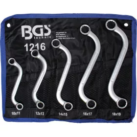   BGS technic 5 részes S-profilú csillagkulcs készlet 10x11 - 18x19 mm (BGS 1216)