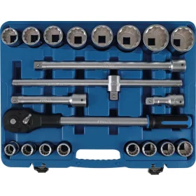   BGS technic Dugókulcs készlet 3/4", 21 db-os, /12 szögű/ (BGS 1223)