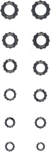 BGS technic Leszerelősapka készlet sérült hatlapfejű csavarokhoz és hatlapú anyákhoz | 12 darabos (BGS 1245)