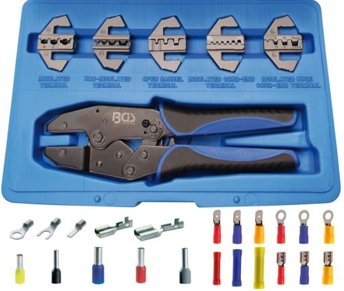 BGS technic Krimpelő fogó készlet 5 pár pofával (BGS 1410)