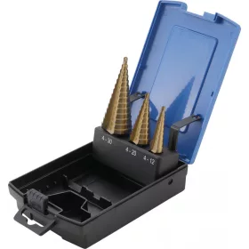   BGS technic 3 részes kúpos lépcsősfúró készlet, 4-30mm, titán bevonatú (BGS 1624)