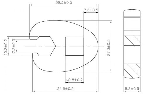 BGS technic 3/8" hollander kulcs fej, 10 mm (BGS 1756-10)