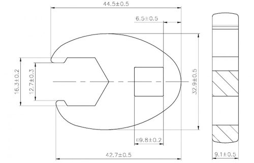 BGS technic 3/8" hollander kulcs fej, 16 mm (BGS 1756-16)