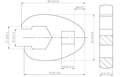 BGS technic 3/8" hollander kulcs fej, 17 mm (BGS 1756-17)