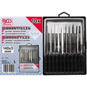   BGS technic Gyémánt reszelő készlet 10 részes 140x3mm (BGS 1920)