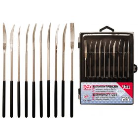   BGS technic Gyémánt reszelő készlet hajlított 10 részes 140x3mm (BGS 1921)