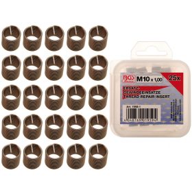   BGS technic Menetjavító persely, 25 darab, M10x1.0 (BGS 1958-1)