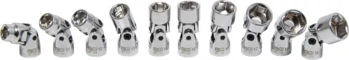 BGS technic 3/8" Univerzális "Pro Torque" csuklós dugókulcs készlet, 10-19 mm (BGS 205)