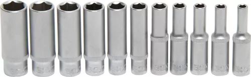 BGS technic 11 részes dugókulcs készlet 1/4", hosszított, 4-13mm (BGS 2221)