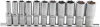 BGS technic 11 részes hosszított dugókulcs készlet 8-19mm, 3/8" (BGS 2222)