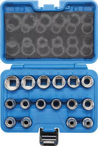 BGS technic 16 részes 1/2" dugókulcs készlet, 12-szögű, 8-24 mm (BGS 2226)