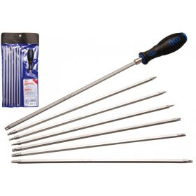   BGS technic 8 részes csavarhúzó készlet Torx és biztonsági Torx csavarokhoz (cserélhető fejekkel) (BGS 2325)