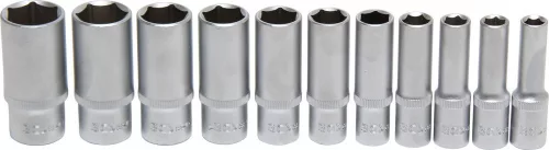 BGS technic 11 részes hosszított dugókulcs készlet 3/8", INCH (BGS 2756)