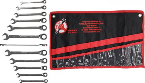 Kraftmann Csillag-villás kulcs készlet racsnis 12 részes (BGS 30001)