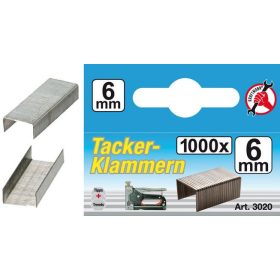 Kraftmann Tűzőkapocs, 1000 db-os, 6mm (BGS 3020)