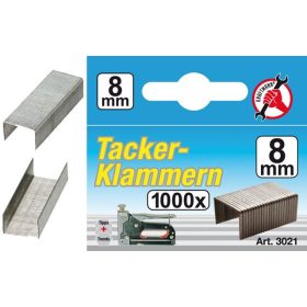 Kraftmann Tűzőkapocs, 1000 db-os, 8mm (BGS 3021)