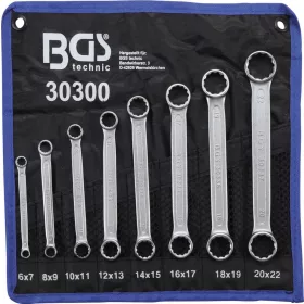   BGS technic 8 részes csillag-csillagkulcs készlet, extra lapos, 6-22 mm (BGS 30300)
