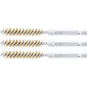   BGS technic Sárgarézkefe készlet | 9 mm | 1/4" | 3 darabos | a BGS 3078 kefekészlethez (BGS 3078-9-M)