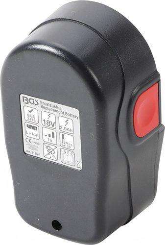 BGS technic Tartalékakkumulátor | Li-ion | 18 V/2,0 Ah | a BGS 3175 akkumulátoros zsírpréshez (BGS 3175-1)
