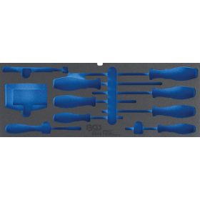   BGS technic Szerszámtálca a BGS 3312 szerszámosládához, üresen: 41 részes csavarhúzó, bit és mágneses felszedő készlethez (nem tartozék) (BGS 3343-1)