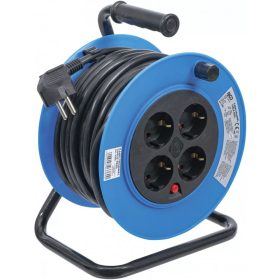   BGS technic Kábeldob | 15 m | 3x1,5 mm² | 4 csatlakozóaljzat| IP 20 | 3000 W (BGS 3360)