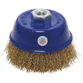   BGS technic Drótkorong kefe, 100 mm átmérő x 67 mm magasság, M14x2 menet, rézbevonat (BGS 3987)