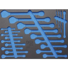   BGS technic 3/3 Szerszámtálca szerszámkocsikhoz, üresen: csillag-villás kulcsokhoz és E-Torx (E-típusú) kulcsokhoz (BGS 4012-5)