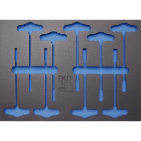   BGS technic 3/3 Szerszámtálca szerszámkocsikhoz, üresen: T-fogós dugókulcsokhoz (nem tartozék) (BGS 4013-5)