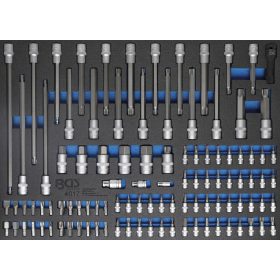   BGS technic 3/3 Szerszámtálca szerszámkocsihoz: 101 részes bit és bitfej készlettel (BGS 4017)