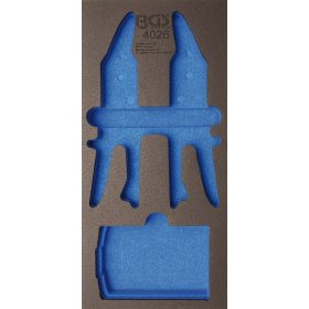   BGS technic 1/3 Szerszámtálca szerszámkocsihoz, üresen: 5 lépcsősfúró / lemezvágó olló készlethez (nem tartozék) (BGS 4026-1)