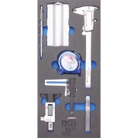   BGS technic 1/3 Szerszámtálca szerszámkocsihoz: 7 részes mérőszerszám készlettel (BGS 4031)