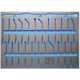   BGS technic 3/3 Szerszámtálca szerszámkocsihoz, üresen: 27 részes ék és kaparó készlethez (nem tartozék) (BGS 4033-1)