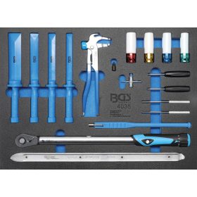   BGS technic 3/3 Szerszámtálca szerszámkocsihoz: Speciális szerszámok gumiszereléshez | 18 darabos (BGS 4035)