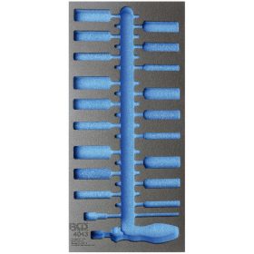   BGS technic 1/3 Szerszámtálca szerszámkocsihoz, üresen: 20 részes kefe készlethez (nem tartozék) (BGS 4043-1)