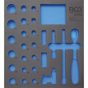  BGS technic 2/3 Szerszámtálca szerszámkocsihoz, üresen: 27 részes 1/2" dugókulcs készlethez (nem tartozék) (BGS 4053-1)