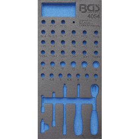   BGS technic 1/3 Szerszámtálca szerszámkocsihoz, üresen: 41 részes 1/4" dugókulcs készlethez (nem tartozék) (BGS 4054-1)