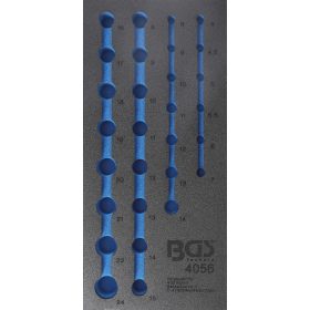   BGS technic 1/3 Szerszámtálca szerszámkocsihoz, üresen: 1/4" és 1/2" 12-szögű dugókulcs készlethez (nem tartozék) (BGS 4056-1)