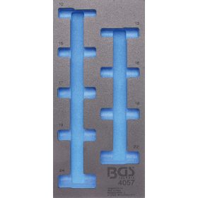   BGS technic 1/3 Szerszámtálca szerszámkocsihoz, üresen: 9 részes 1/2" 6-szögű hosszított dugókulcs készlethez, 10-24 mm (nem tartozék) (BGS 4057-1)