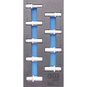   BGS technic 1/3 Szerszámtálca szerszámkocsihoz: 9 részes 1/2" 6-szögű hosszított dugókulcs készlettel, 10-24 mm (BGS 4057)