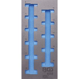   BGS technic 1/3 Szerszámtálca szerszámkocsihoz, üresen: 11 részes 3/8" 6-szögű hosszított dugókulcs készlethez, 8-19 mm (nem tartozék) (BGS 4058-1)