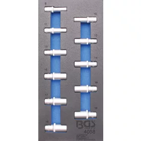   BGS technic 1/3 Szerszámtálca szerszámkocsihoz: 11 részes 3/8" 6-szögű hosszított dugókulcs készlettel, 8-19 mm (BGS 4058)