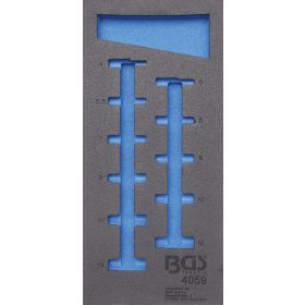   BGS technic 1/3 Szerszámtálca szerszámkocsihoz, üresen: 11 részes 1/4" 6-szögű hosszított dugókulcs készlethez, 4-13 mm (nem tartozék) (BGS 4059-1)